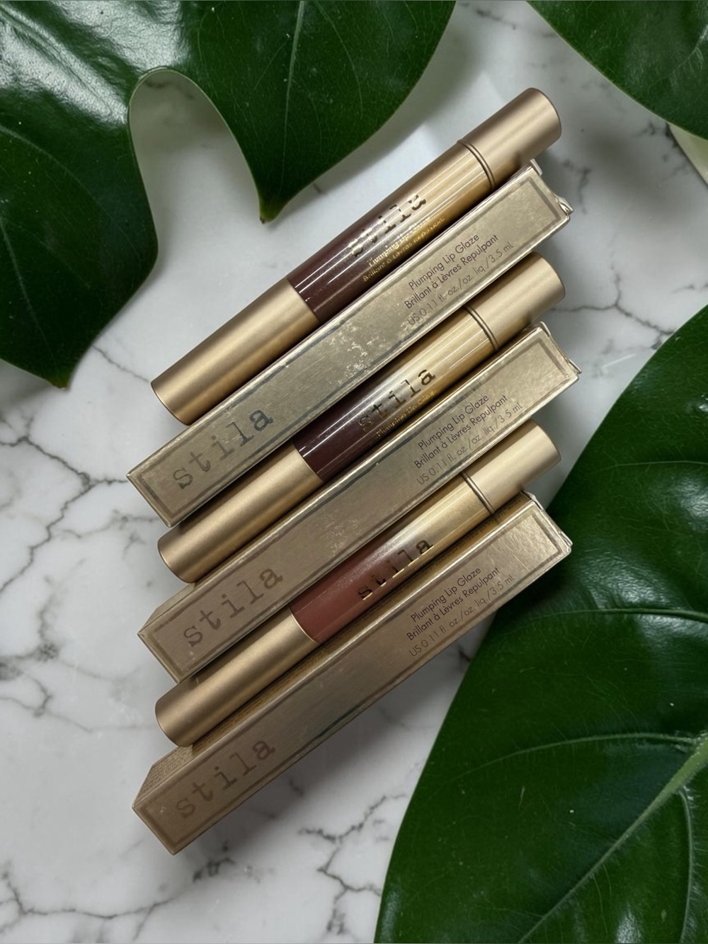 Stila Plumping Lip Glaze Set Of 3 Shades NEW pc